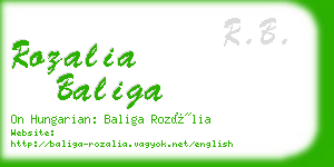 rozalia baliga business card